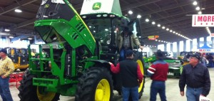 John Deere Tractor at P&K Equipment booth at Tulsa Farm Show